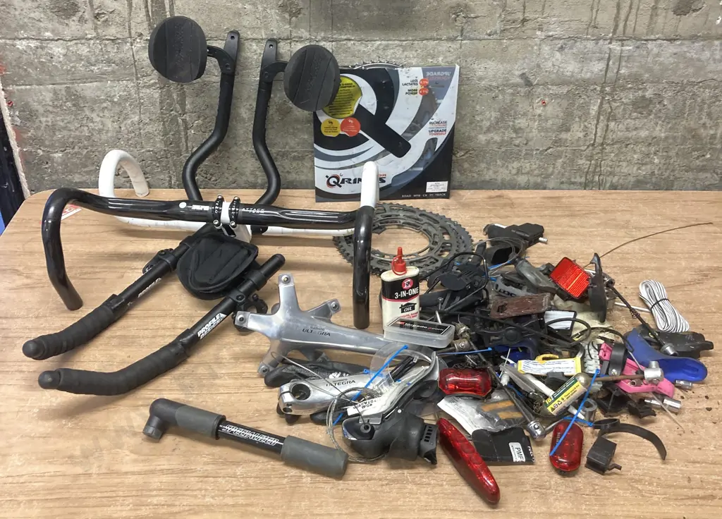 Specialized Air Force 2 Pump, Assorted Bike Parts, Oil Etc Image 1++